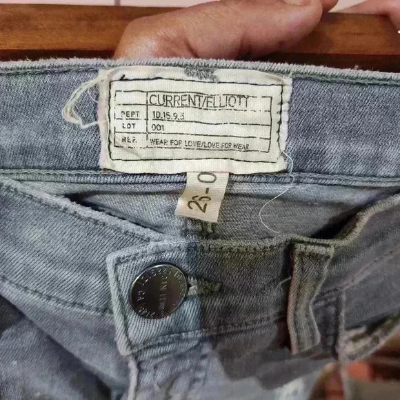 P5051 current Elliot paint splatter  / ripped jeans size 26/0 - Picture 6 of 8